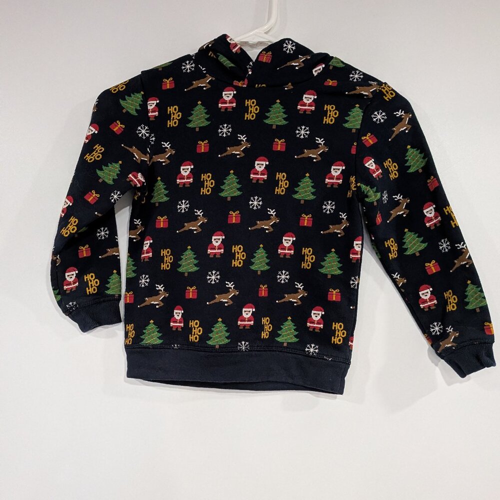 *3/$10* H&M Pixelated Holiday Sweater Navy Blue Size 5T/6